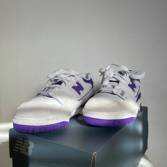 NEW BALANCE 550 BB550WR1 PURPLE WHITE BRAND NEW SIZE 5 US MENS - Picture 4 of 7
